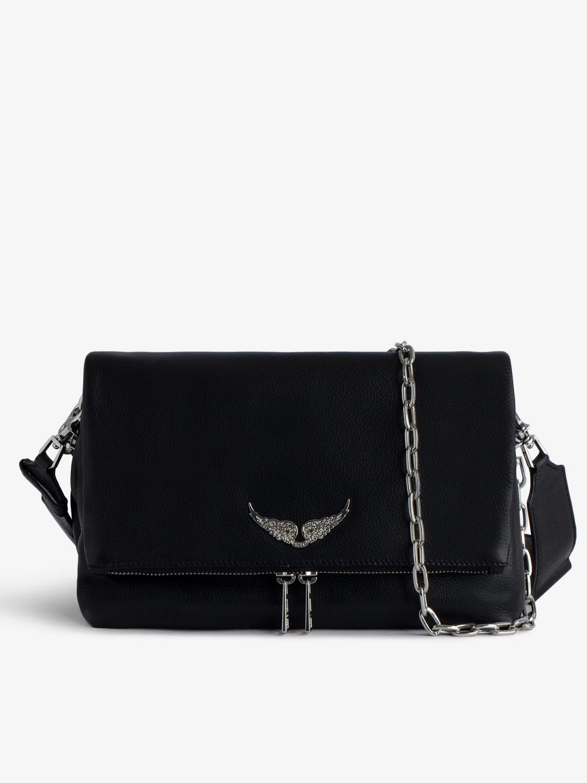 Bolso Rocky Grained Leather + Studs Noir