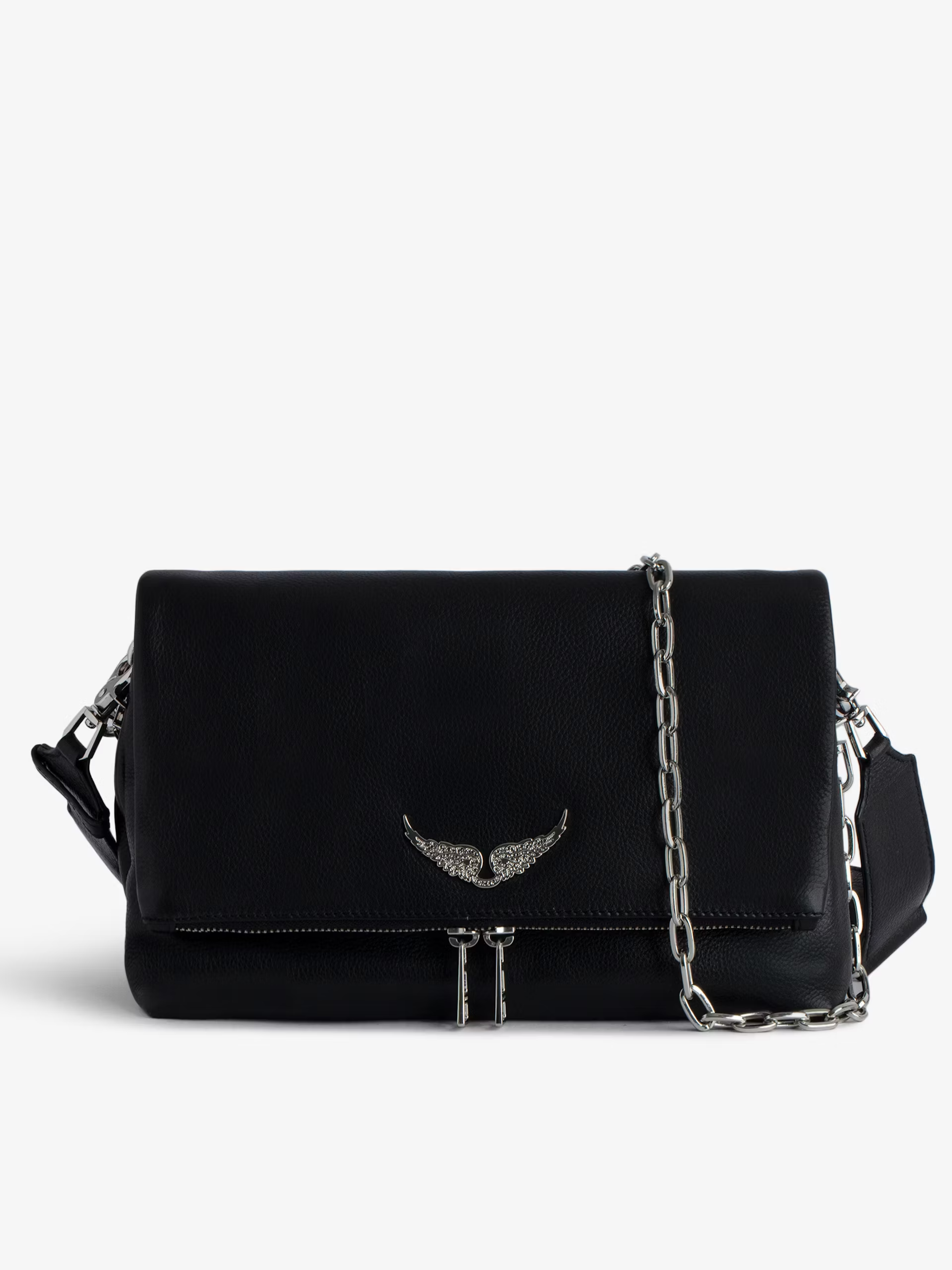 Bolso Rocky Grained Leather + Studs Noir