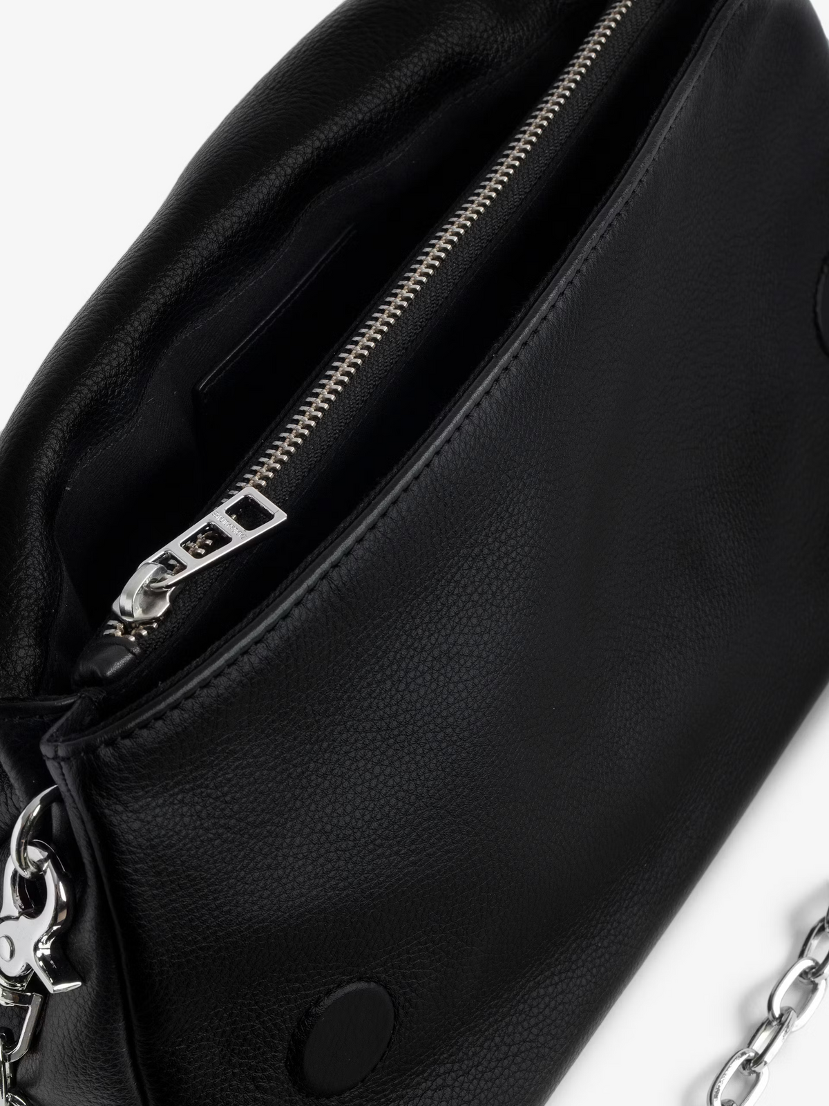 Bolso Rocky Grained Leather + Studs Noir