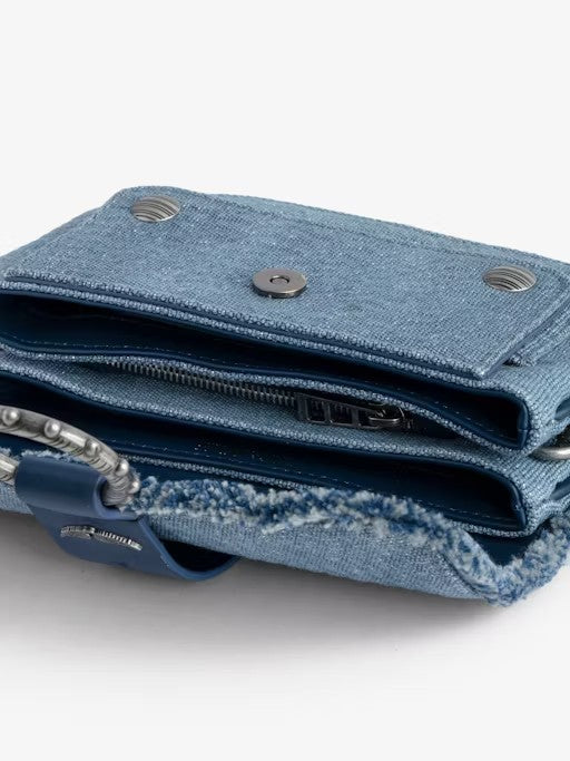 Bolso Kate Wallet Glitter Denim