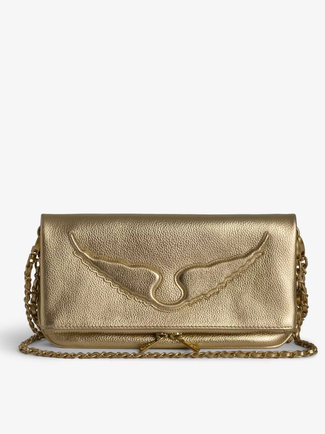 Bolso Rock Wings Metallic Grained Le