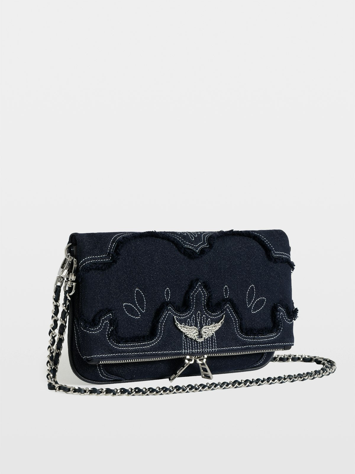 Bolso Rock Denim Clutch