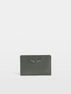 Tarjetero ZV Pass Grained Leather Gris