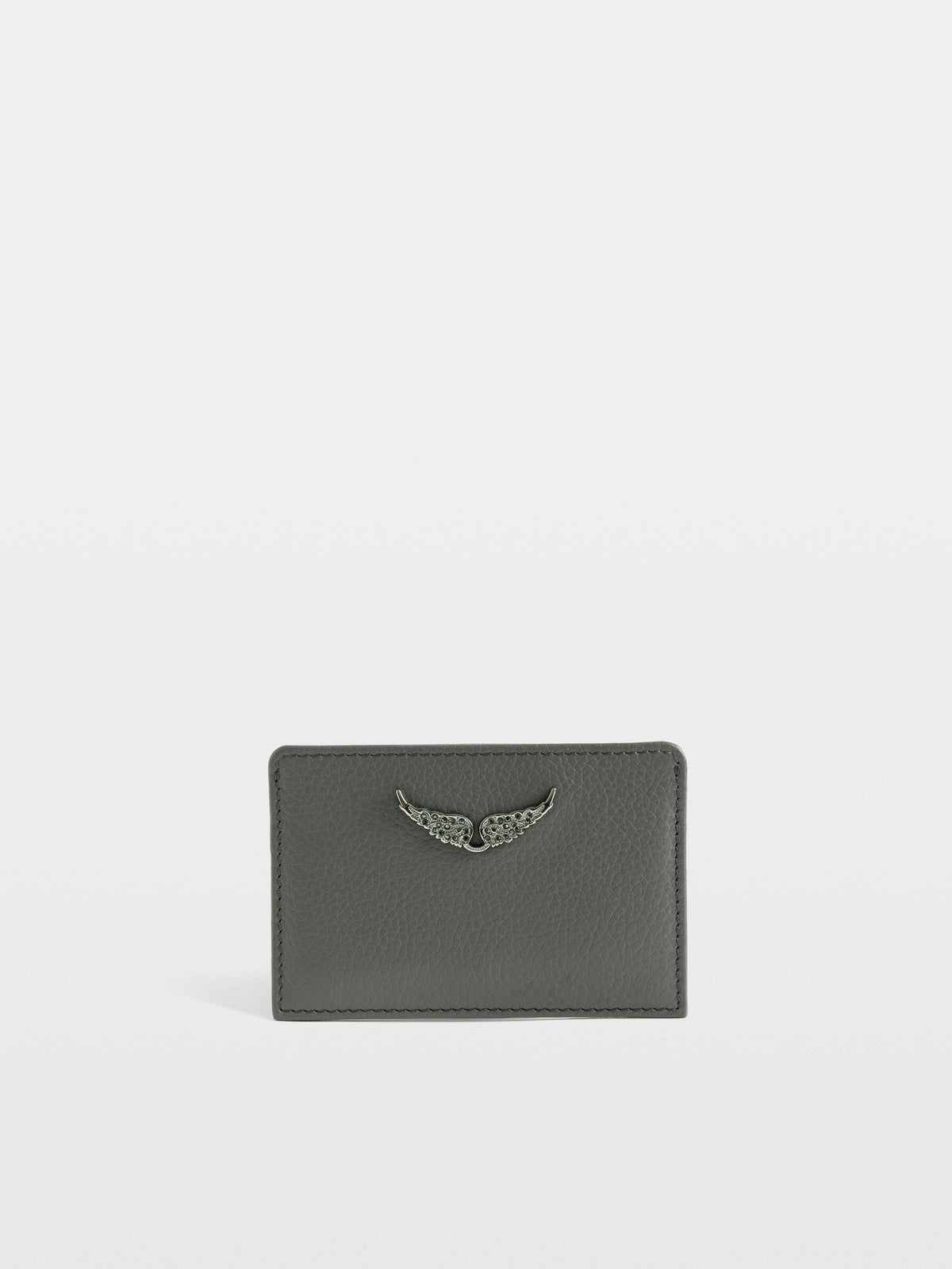 Tarjetero ZV Pass Grained Leather Gris