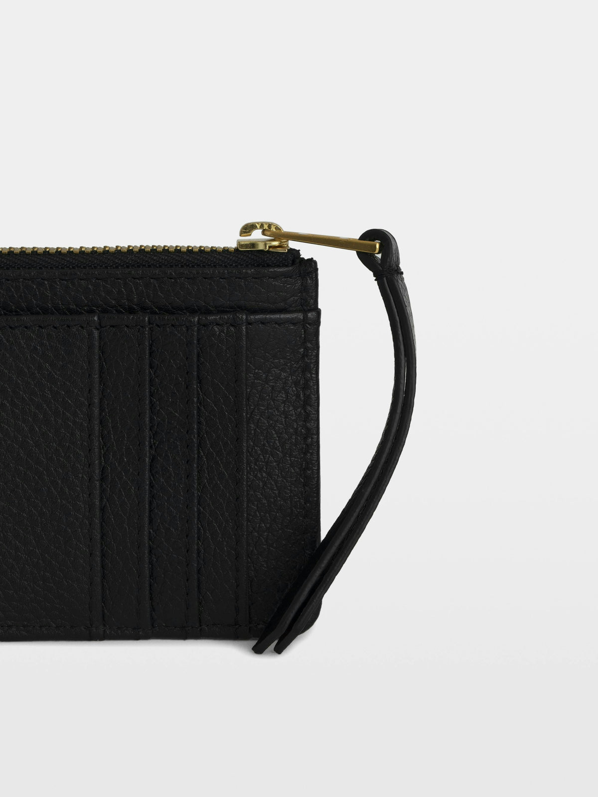 Tarjetero ZV Card Grained Leather Negro