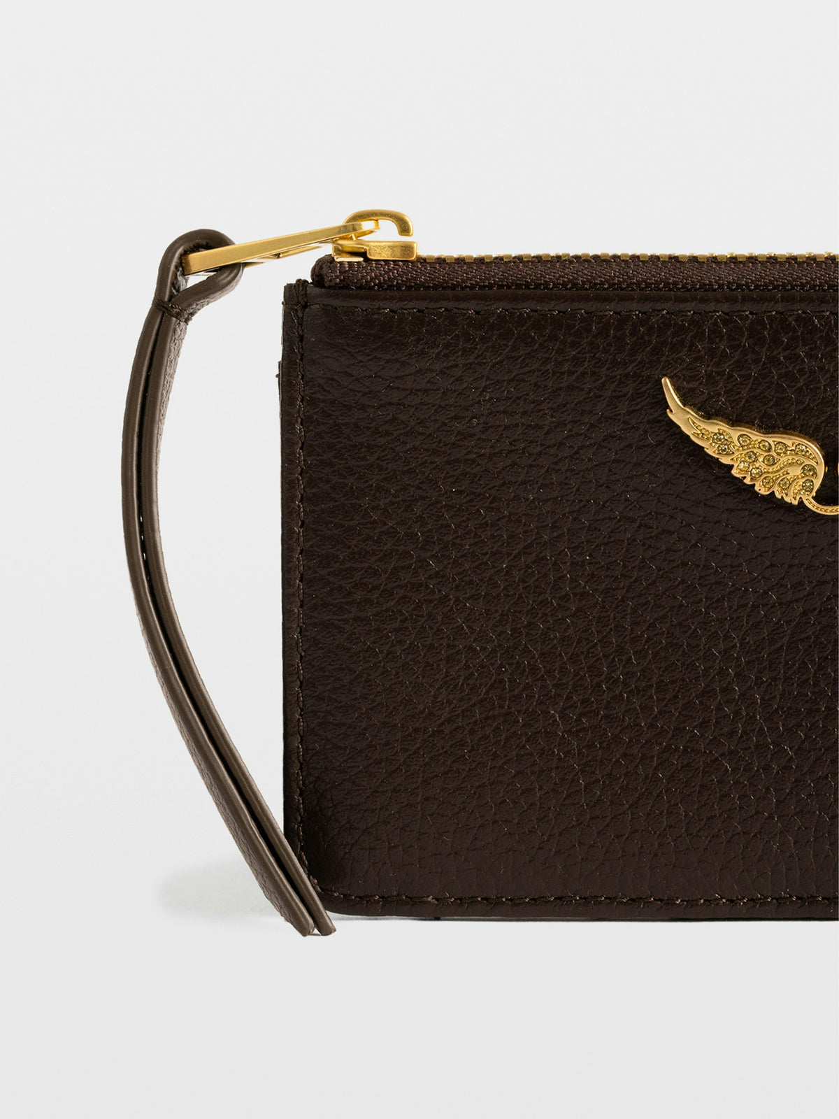 Tarjetero ZV Card Grained Leather Marrón