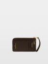 Tarjetero ZV Card Grained Leather Marrón