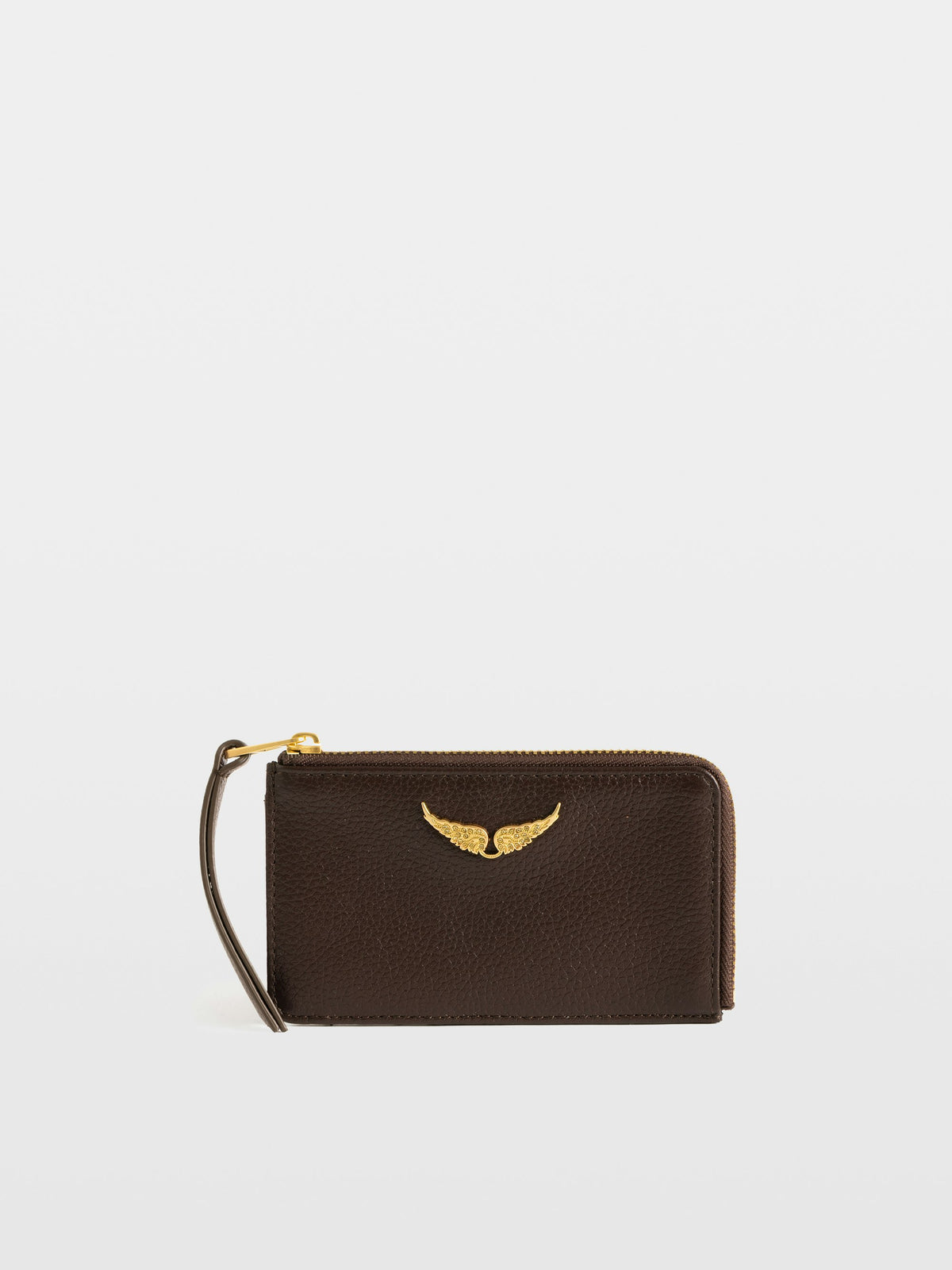 Tarjetero ZV Card Grained Leather Marrón