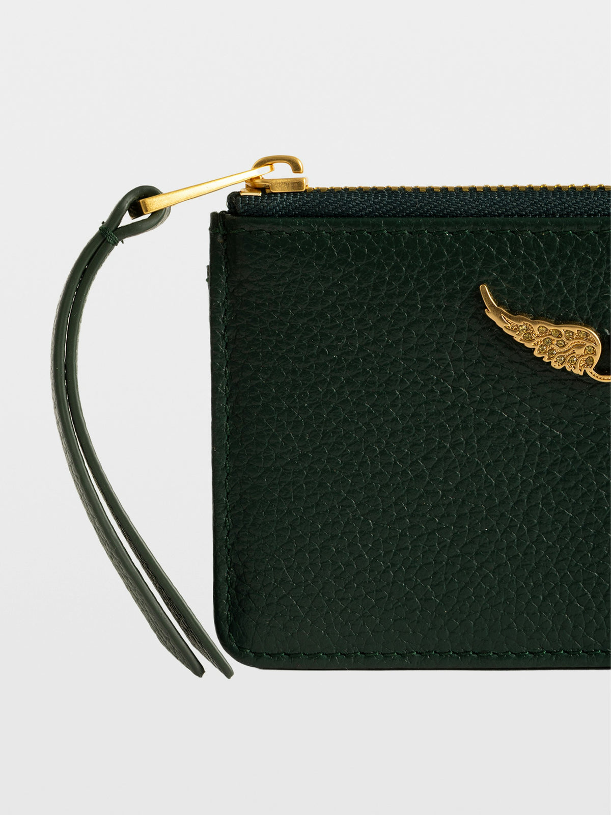 Tarjetero ZV Card Grained Leather Verde