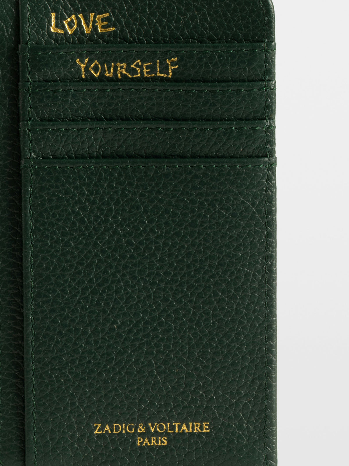 Tarjetero ZV Card Grained Leather Verde