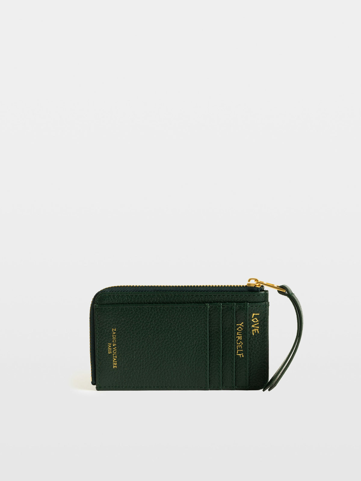 Tarjetero ZV Card Grained Leather Verde
