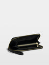 Billetera Compagnon Grained Leather Negro