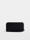 Billetera Compagnon Grained Leather Negro