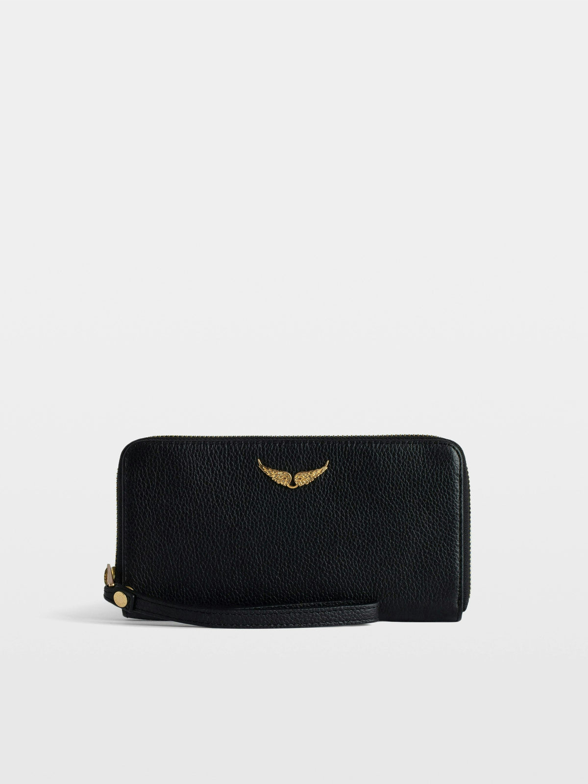 Billetera Compagnon Grained Leather Negro