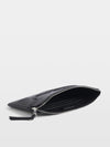 Clutch Angel Pouch Grained Leather Negro