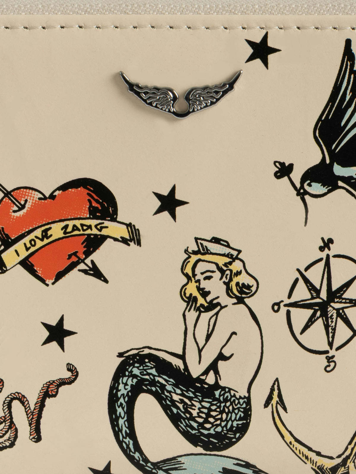 Cartera Mini ZV Tattoo Blanco