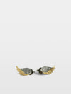 Aretes Rock Feather Dorado