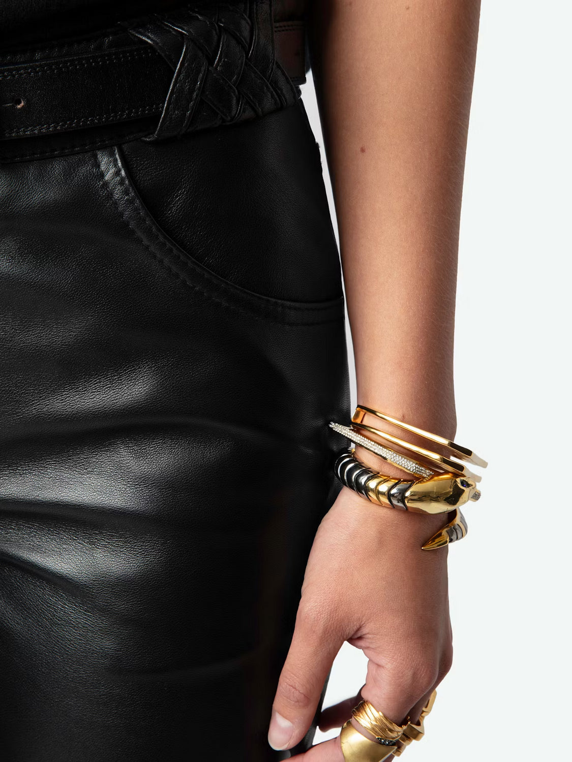 Pantalon Push Cuir Lisse