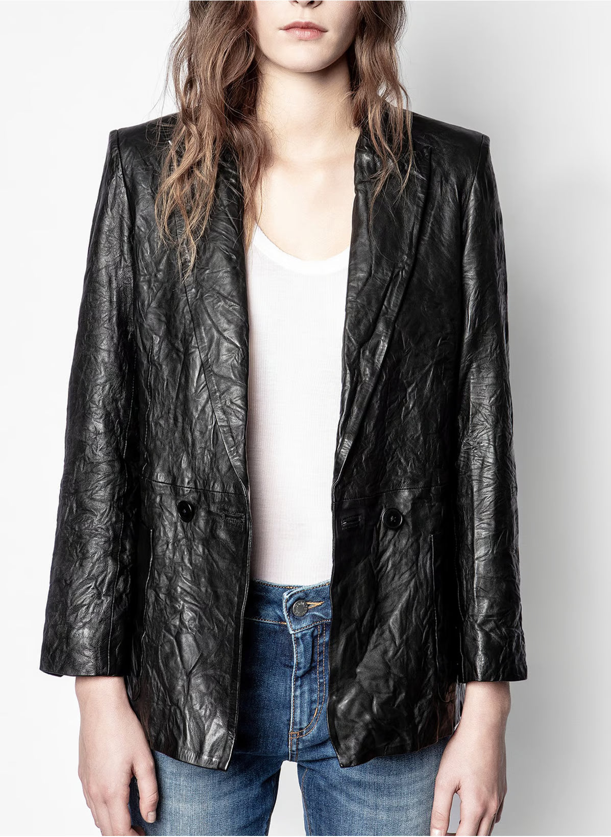 Chaqueta Visko Cuir Froisse Veste