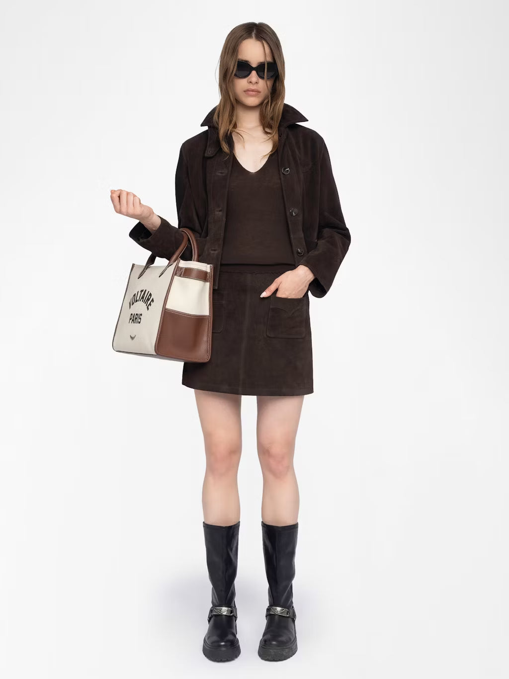 Mini Falda Jaime Heavy Suede