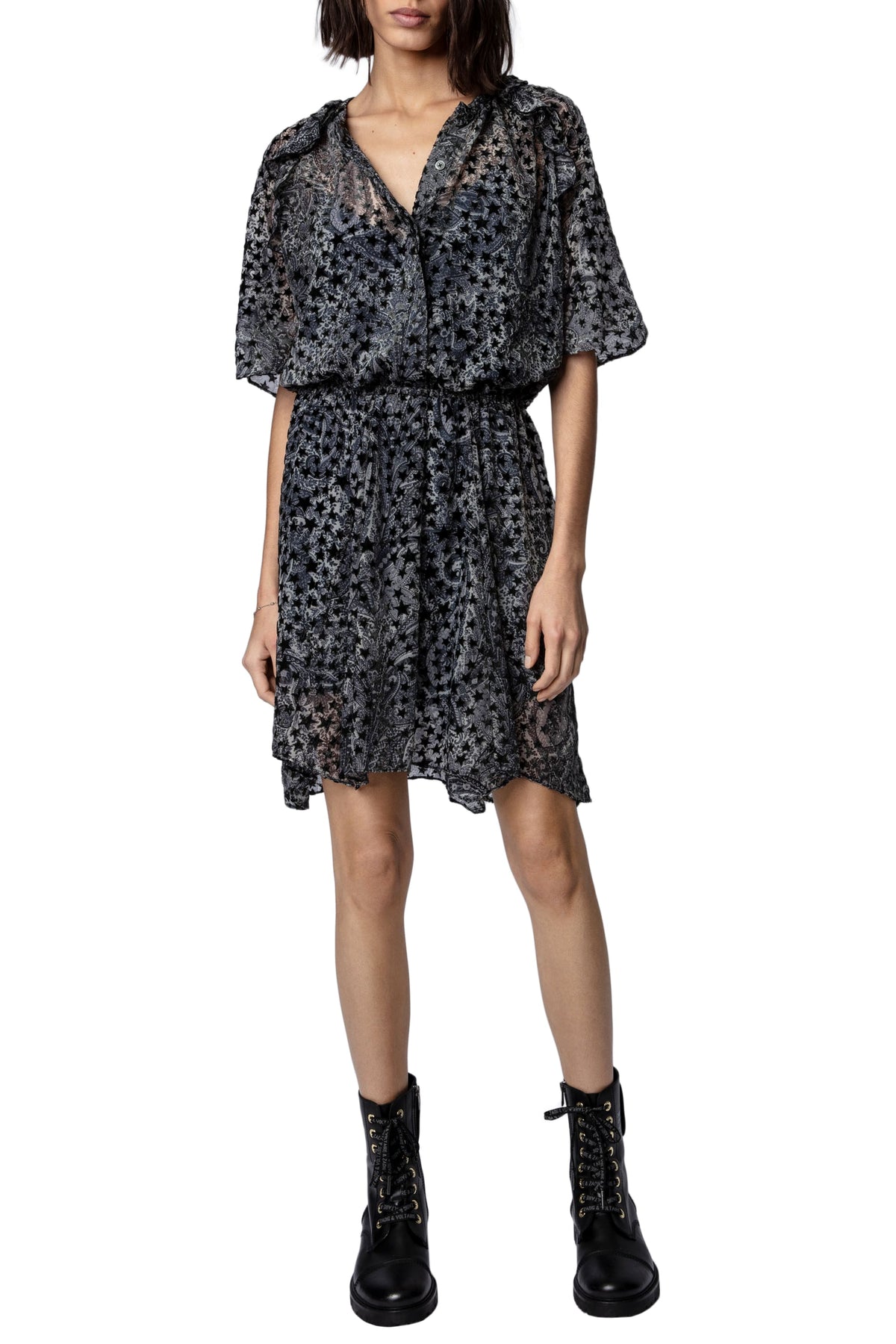 Vestido Roco Burnout Stars